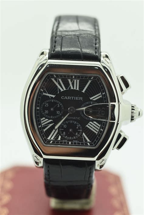 cartier mens leather watch|genuine cartier watch straps.